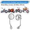 VekAuto 1set Motorcycle Rear View Mirrors Handlebar Mirrors Universal Adjustable