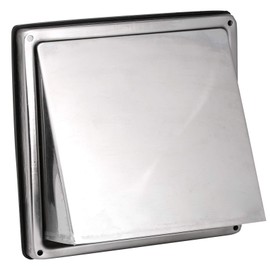 First4Spares 6" Stainless Steel Cowl External Extractor Wall Vent Outlet With Cushioned Non Return Flap