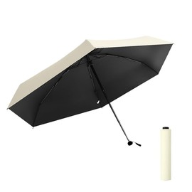 Parasol, Ultra Lightweight, Only 4.5 oz (126 g), 100% UV Protection, Completely Blackout, Heat Blocking, Folding Umbrella, Compact, Folding Parasol, UV Protection, Portable, Convenient Storage Pouch