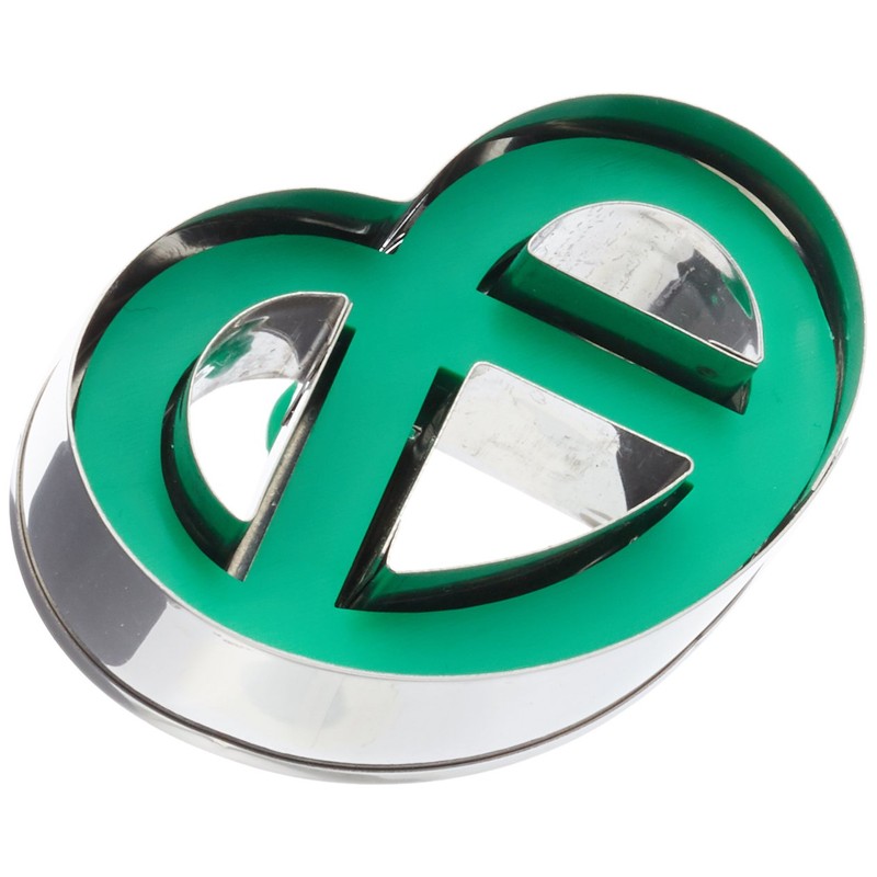 Städter Brezel m. Auswerfer, Edelstahl, Silber-grün, 6.5 x 6.5 x