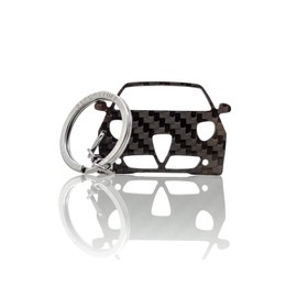 BlackStuff Black Carbon Fibre Keyring Compatible with Mito BS-132, Black