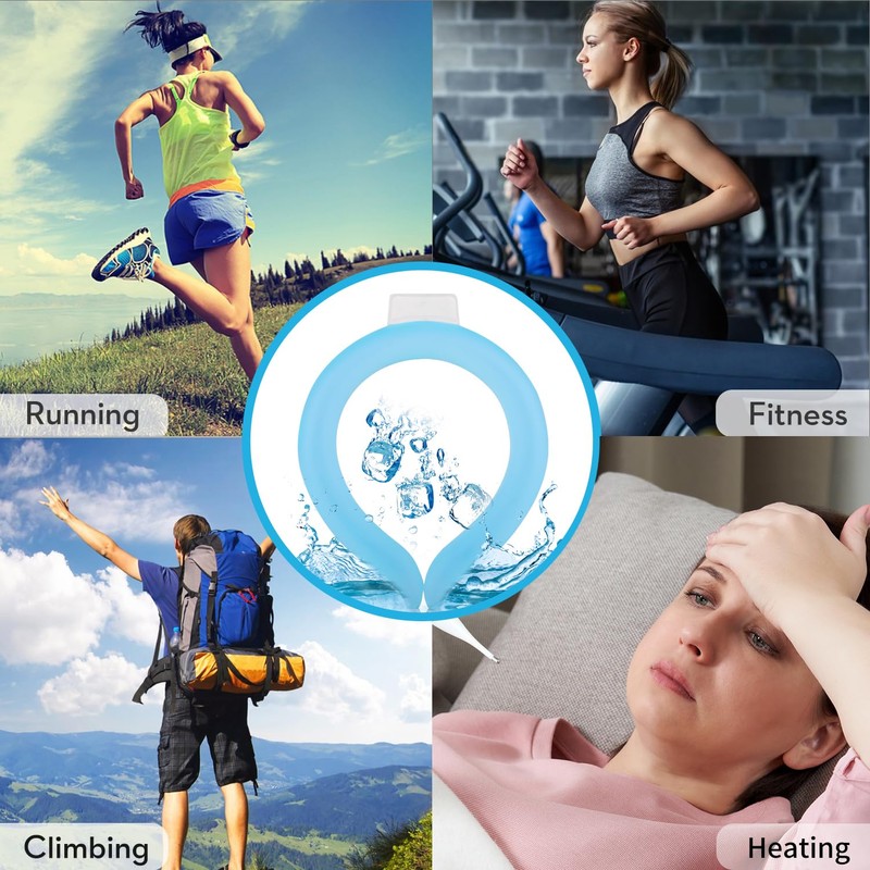 Neck Cooling Tube,Cooling Wrap for Summer,Reusable Ice Neck Ring Wearable
