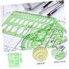 DOITOOL 11pcs Geometric Drawing Template Set Plastic Ruler Stencils for
