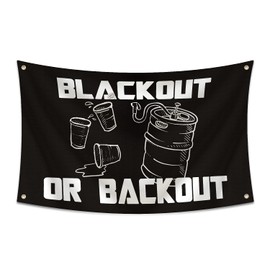 Probsin Blackout or Backout Flag 3x5 Ft Funny Poster Durable Cool Tapestry Man Cave Wall Decor for College Dorm Room Decoration,Bedroom,Outdoor,Parties,Gift,Indoor,Ceiling,Garden,Garage,Home,House