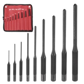 QUARKZMAN 9-Piece Drive Pin Punch Set 1/16" 5/64" 3/32" 1/8" 5/32" 3/16" 7/32" 1/4" 5/16" Non-marring Drive Pin Punch Cylindrical Alignment Punches with Knurled Handle