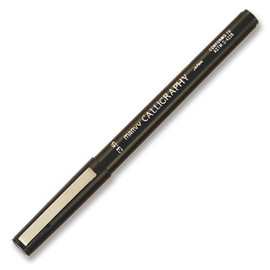 Marvy Calligraphy Marker - Pen Point Size: 3.5mm - Ink Color: Black - Barrel Color: Black - 1 Each