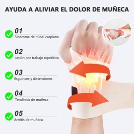 Muñequera Ortopédica 2 Pack - Soporte Ajustable para Túnel Carpiano, TFCC, Artritis y Tendinitis - Alivio Dolor de Muñeca - Neopreno Ultrafino - Para Deportes, Fitness, Tenis - Ambos Brazos (Rosa)