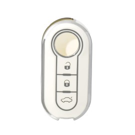 OFFCURVE Car Key Cover Case - Compatible with FIAT 500, Lancia Punto, Panda, Ypsilon, Delta, Grande, Bravo, Musa Flip Falten