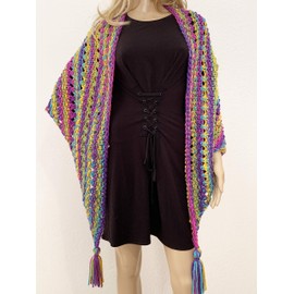 Hand Knitted Triangle Scarf Shawl Wrap - SKU CHPAS-1