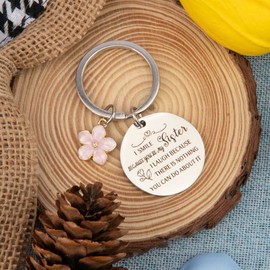Sister Gifts from Sisters Christmas Gifts for Sisters Gifts from Sister Christmas Gifts for Sister Adult,Mothers Day Gifts for Sister Birthday Gifts Ideas,Valentines Day Gifts for Sister Keychain