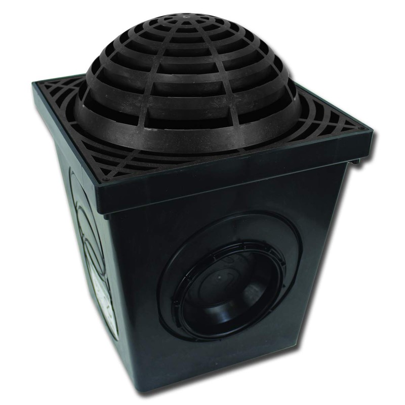 Polylok 12"x12" Square Catch Basin Kit (Black Grate)
