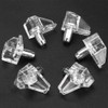 Graplan 120 Pieces Shelf Support Pegs,Shelf Support Stud pegs,Transparent Metal