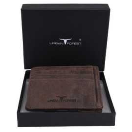 URBAN FOREST Leather Magic Wallet for Men, Vintage Brown, Casual, Vintage Brown, Casual