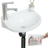 Small Bathroom Sink Wall Mount Bathroom Sink Wash basin, No-Drill