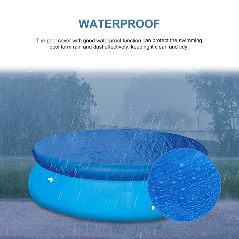 400 * 211cm Rectangular Pool Cover, Foldable Drawstring Design Solar