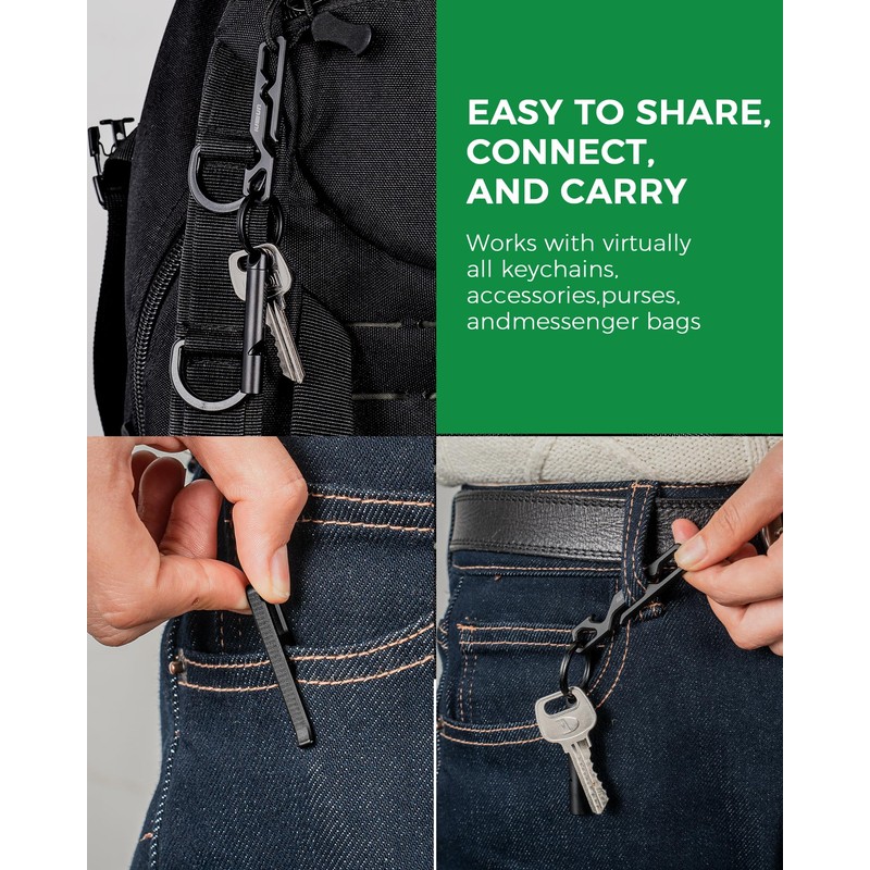 IUMIUN Titanium Quick Pocket Clip Key Chain Clip for Men