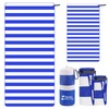 BonGu 2 Pack Beach Towel Set 180x80cm & 60x38cm Microfiber