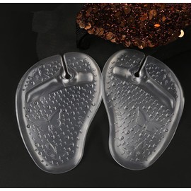 3 Paar Silikon-Schmetterlingsmuster, Zehenschutz, Sandalen, Vorfußkissen-Einsätze, selbstklebende Vorfußpolster, Gel-Ballen-Fuß-Griffpolster, rutschfeste Zehenschutz-Kissen für Damen und Herren