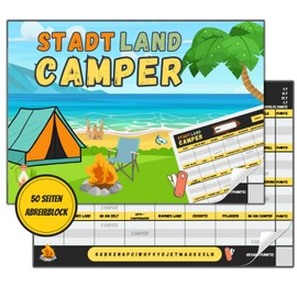 City Country Camper Game Gift DIN A4 50 Pages Paper Pad