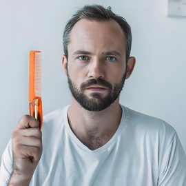 2 Stück Bartkamm Männer, Faltbarer Bart Kamm Männer, Beard Comb, Bartkamm Klappbar, Butterfly Kamm, Schnurrbart, Herren Geschenke zum Kämmen & Pflegen Von Haaren, Bärten und Schnurrbärten, 17 * 2cm