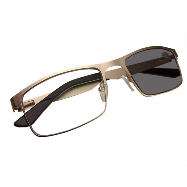 Circleperson Men Photochromic sun sensible Reading glasses Sunglasses spring hinges