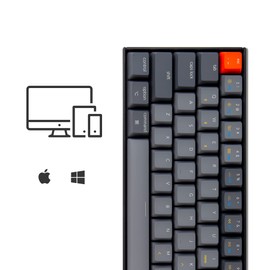 Keychron K12 60% Layout Hot-Swappable Bluetooth Wireless/USB Wired Mechanical Keyboard with Gateron G Pro Blue Switch White LED Backlit, Compact 61-Key Computer Keyboard Compatible with Mac Windows