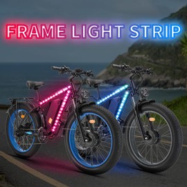 LED Bike Lights,(Black Wires Style) Can Be Cropped,Ultra Bright Waterproof Bike Lights for Kids, Adults, Boys, and Girls - Bicycle Accessories for Riding Bike at Night(2 * 1.64ft)