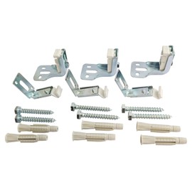 SOMATHERM FOR YOU, 601520304, Set of 3 Adjustable Fixings for Steel Panel Radiators without Brackets - Consists of 3 Consoles, 6 Screws (8 x 60), 6 Dowels (10 x 60)
