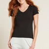 Boody Women's V-Neck T-Shirt, Black / L