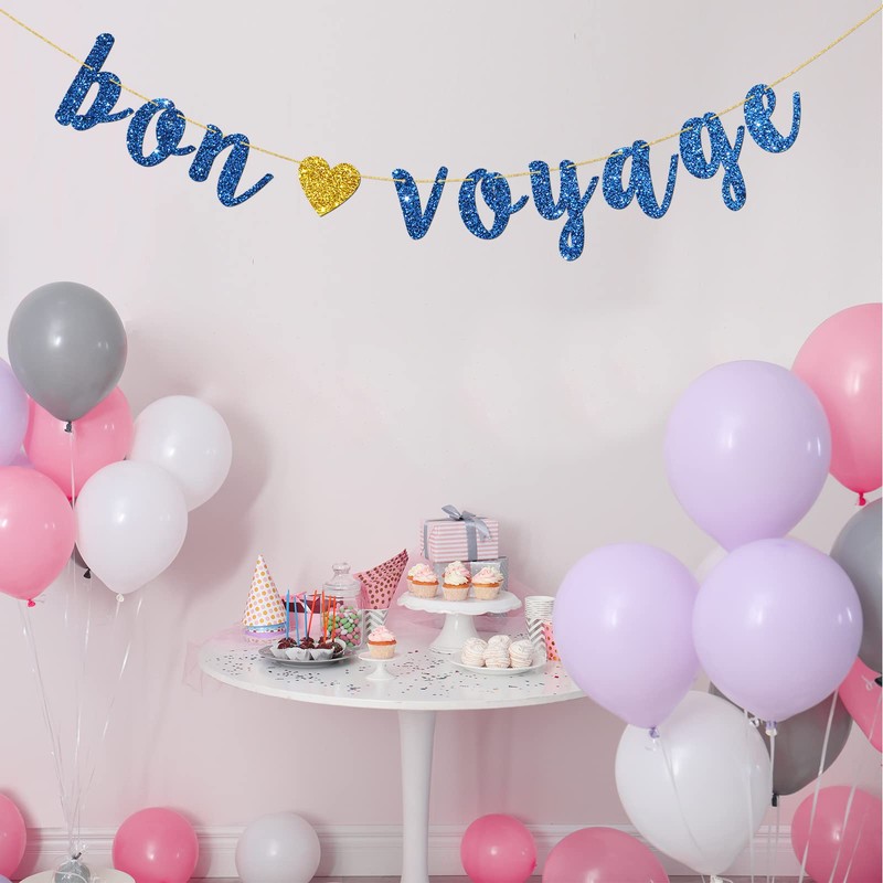Bon Voyage Banner, Moving Away, Going Away, Graduation, Retirement, Travel