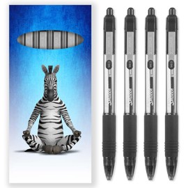 Zebra Z-Grip Smooth Ink Retractable Ballpoint Pen - 1.0mm Nib - Pack of 4 Pens - In Gift Box Packaging - Black