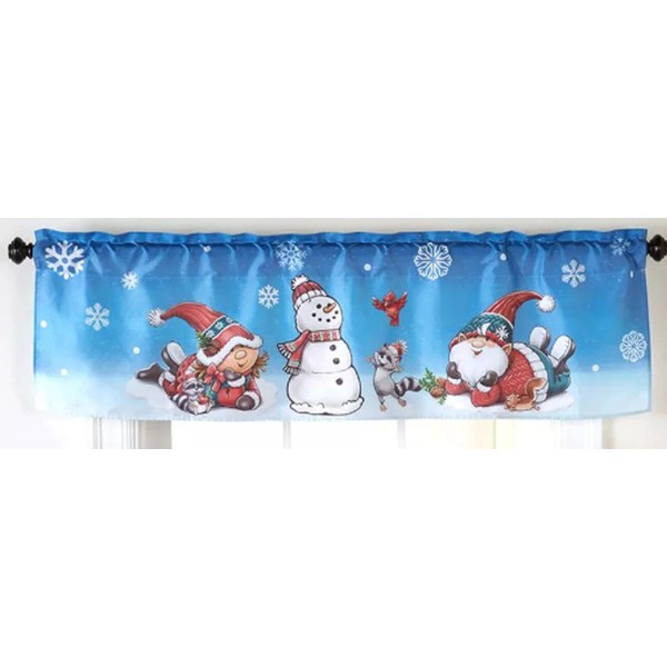 Unbranded 1 Fabric Printed Valance (16"x52")(no tiers) CHRISTMAS,SANT