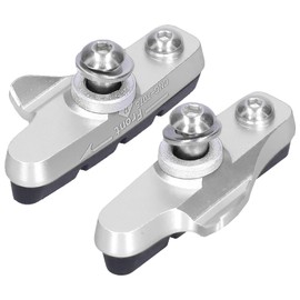 ZTTO Road Bike Brakes Pads Bicycle CBrake NoNoise NoSkid Rubber Blocks Replacement(Silver )