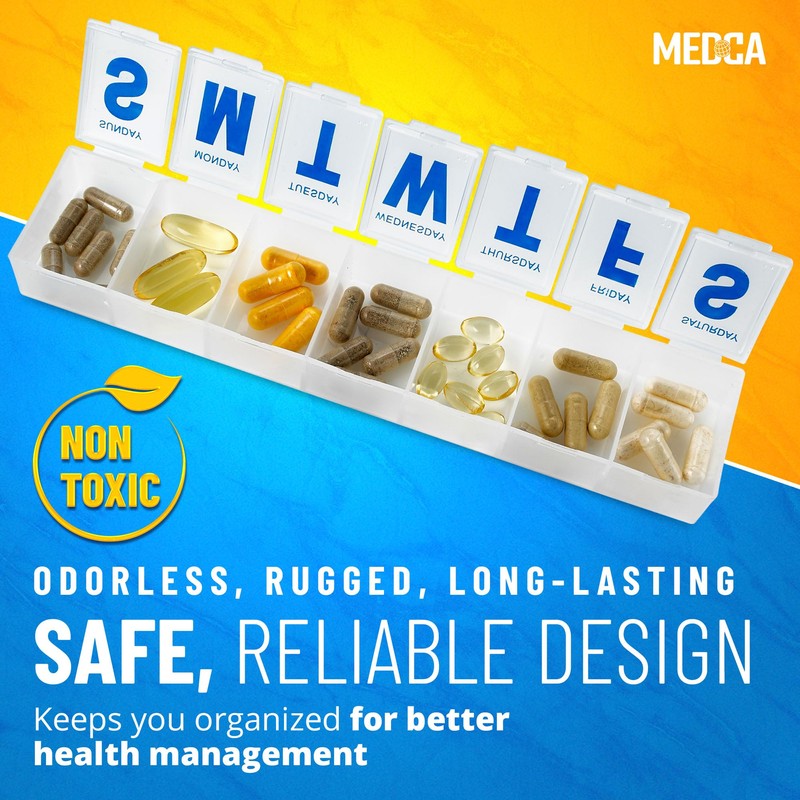 Weekly Pill Organizer - (Pack of 2) Extra Large Vitamin