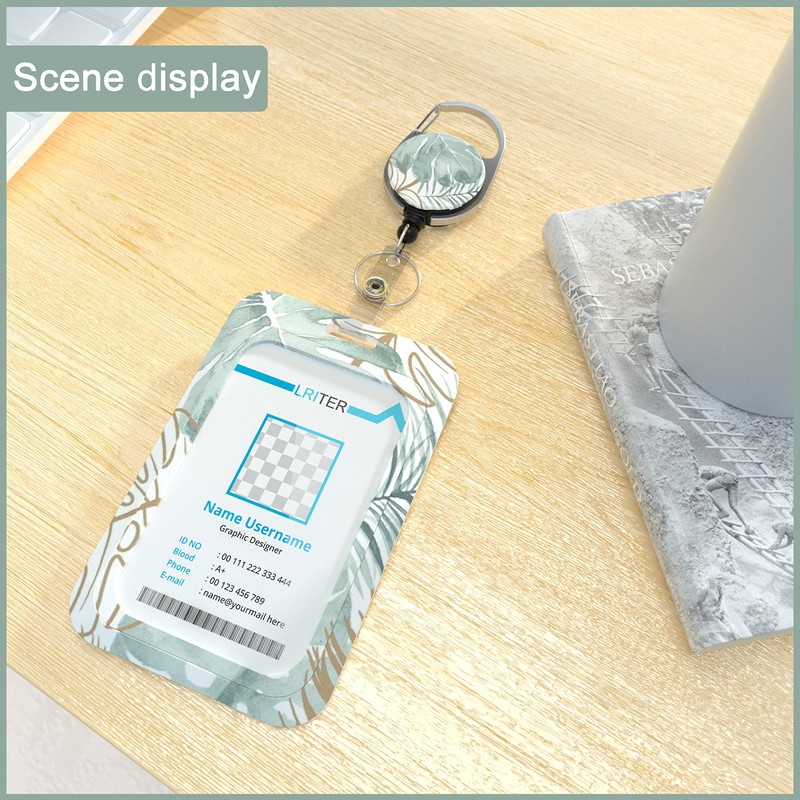 Badge Holder and Heavy Duty Retractable Clip,Id Card Holder Whit