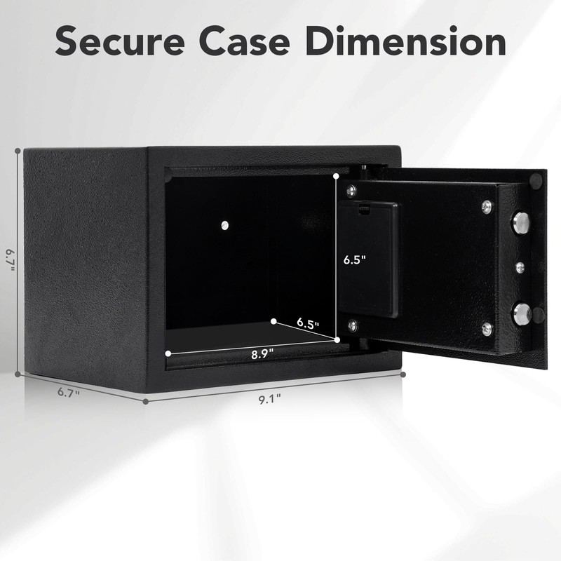 Fraiixar Safe Box 0.21 Cubic Feet Steel Security with Digital