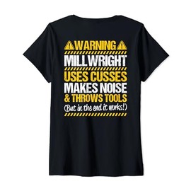 Millwright Industrial Mechanic Throws Tools Millwright V-Neck T-Shirt