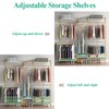 Auromie Gold Wall Mounted Clothing Rack with 5 Hanging Rods,