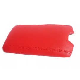 Kar Designers Fits 03-08 Mazda RX-8 Synthetic Leather Front Center Console Lid Cover Skin Red