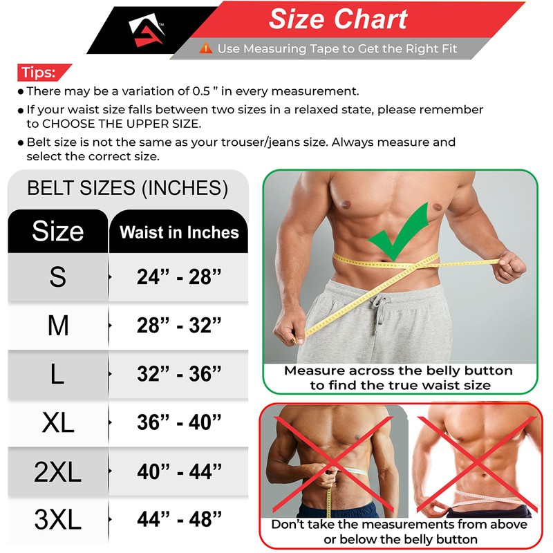 AQF Weight Lifting Belt for Men Gym Fitness, 4" Padded