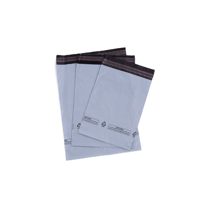 Realpack 50 Mixed Grey Mailing Bags / Postal Sacks 9"x12",