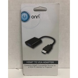 ONN HDMI To VGA Adapter for Laptops, PC, Monitors, Projectors & Many VGA Devices