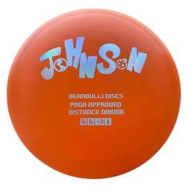 Bernoulli Recycled Plastic Disc Golf Driver| Silver Hot Stamp | 170-175 Gram | PDGA Approved (Orange)