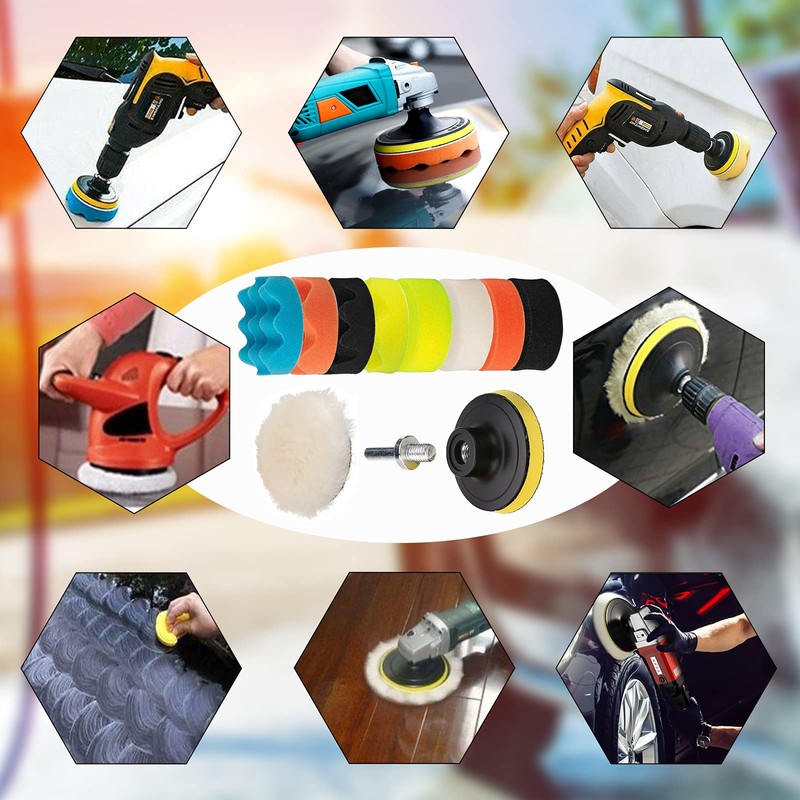 Polishing Pads 3 inch Buffing Pad, Car Drill Polishing Kit