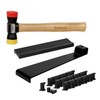 Goldblatt Laminate Wood Flooring Installation Kit with Reinforced Double-Faced Mallet,