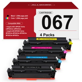 067 Toner Cartridge Set 4 Pack Compatible Replacement for Canon 067 CRG-067H Works for Canon Color imageCLASS MF650C LBP630C Series LBP632Cdw MF654Cdw MF656Cdw MF653Cdw Printer 4-Pack New Version