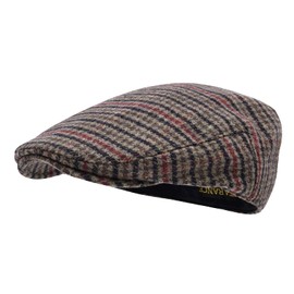 STARANCE Men Hat Wool Blend Newsboy Ivy Tweed Flat Cap (Houndstooth Coffee, 7 3/4)