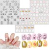 Byyouz Baby Tokkaeni Nail Stickers 3 types 1 set, 1 piece, mixed / 바이유즈 아기토깽이 네일스티커 3종 1세트, 1개, 혼합