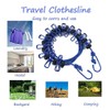 Travel Clothesline,Adjustable Rope Portable Clothespins with 12 Windproof Laundry Clothes