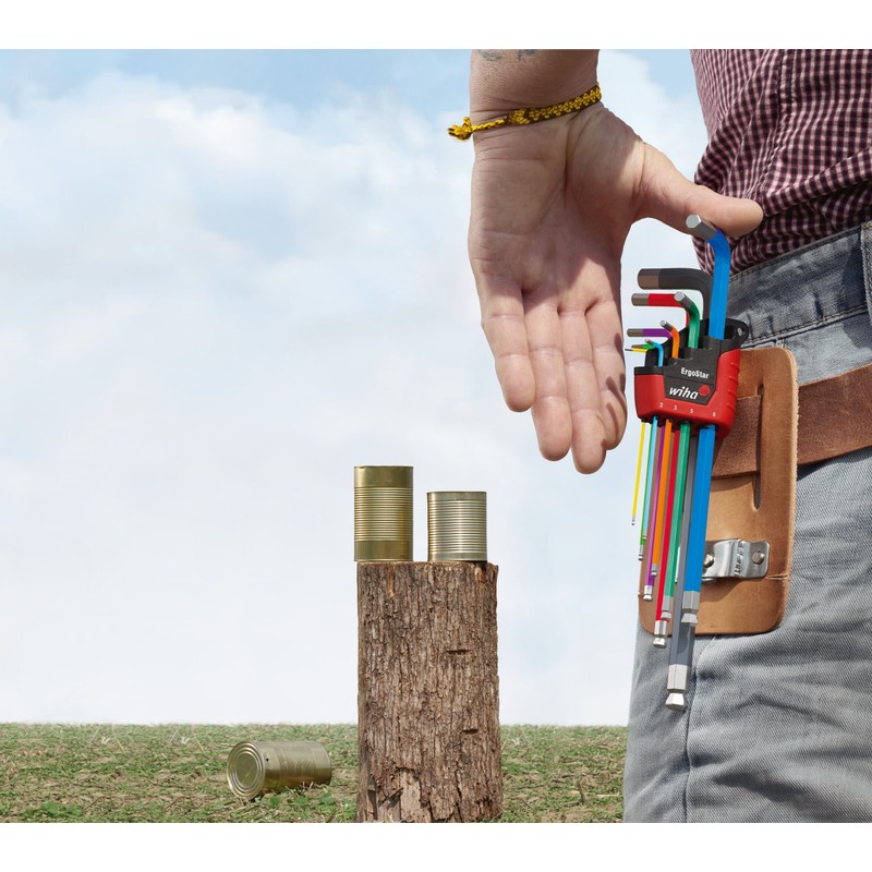 Wiha 369E9 °F ErgoStar Metric Allen Key Set 9 Piece